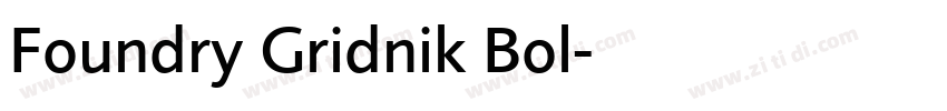 Foundry Gridnik Bol字体转换